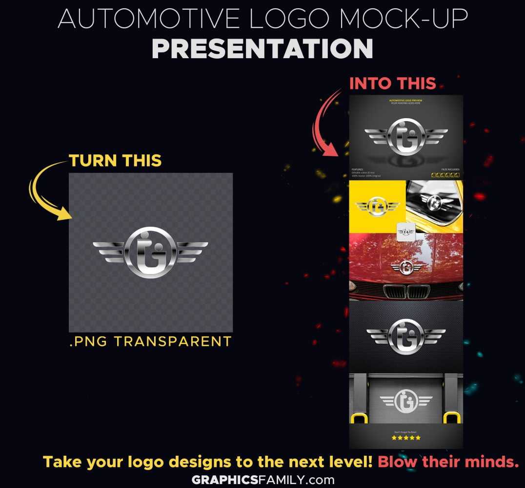 Automotive Logo Presentation Mockup