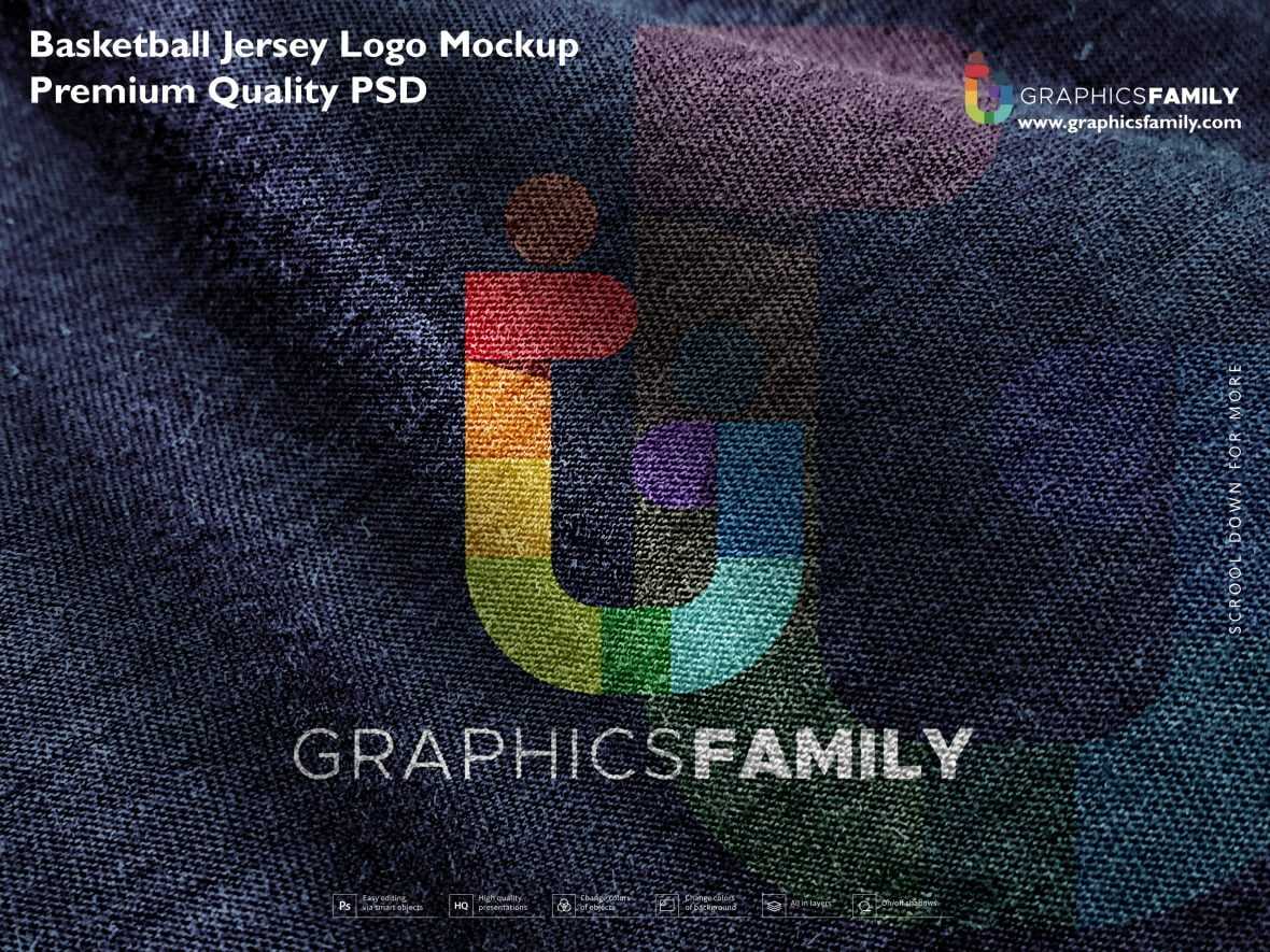 Basketball Jersey Logo Mockup Premium Quality PSD
