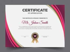 Beautiful certificate of achievement template