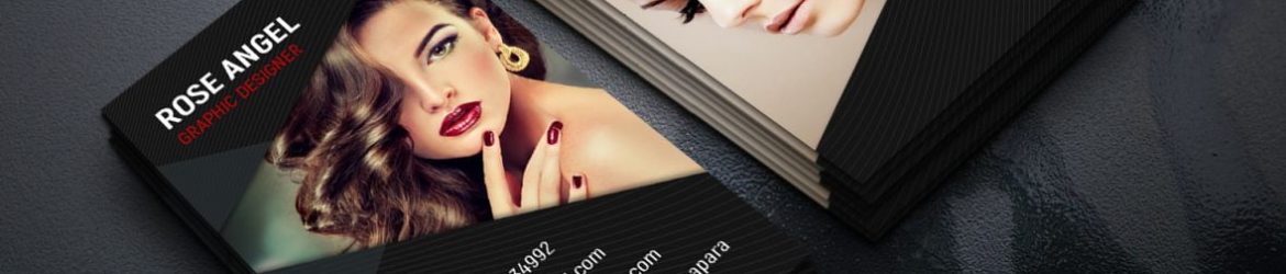 Beauty and Fashion Vertical Business Card Design