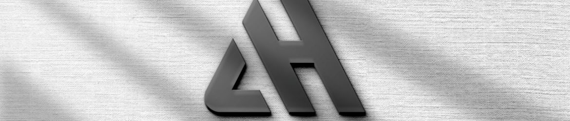 Black 3D Logo Mockup on Gray Wall
