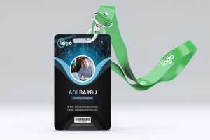 Black and Blue Id Card Design