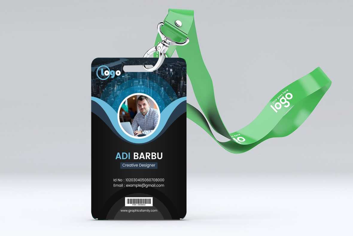 Black and Blue Id Card Design