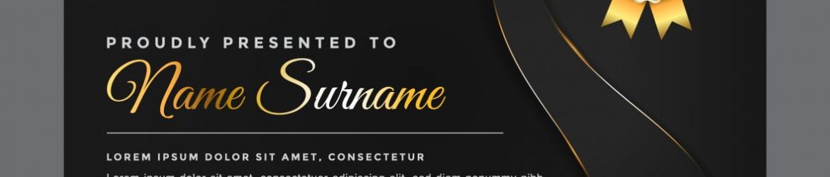 Black and gold multipurpose certificate template design