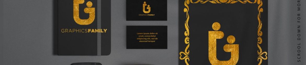 Black And Gold Stationery MockUp Classy and Elegant