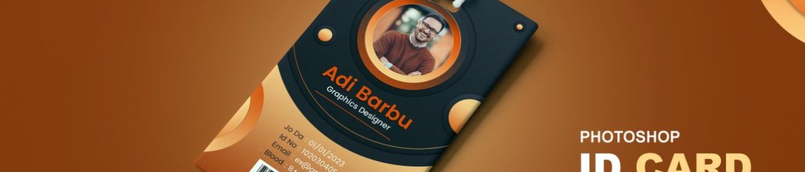 Black and Orange ID Card Design Template