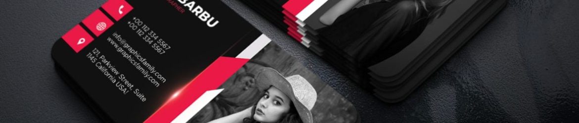 Black and Red Photographer Business Card Template Black and Red Photographer Business Card Template