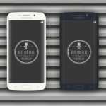 Black and White Samsung Galaxy S6 Edge PSD
