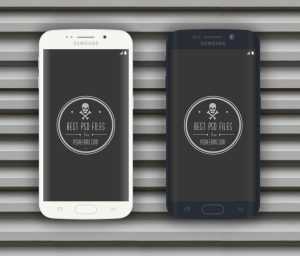 Black and White Samsung Galaxy S6 Edge PSD