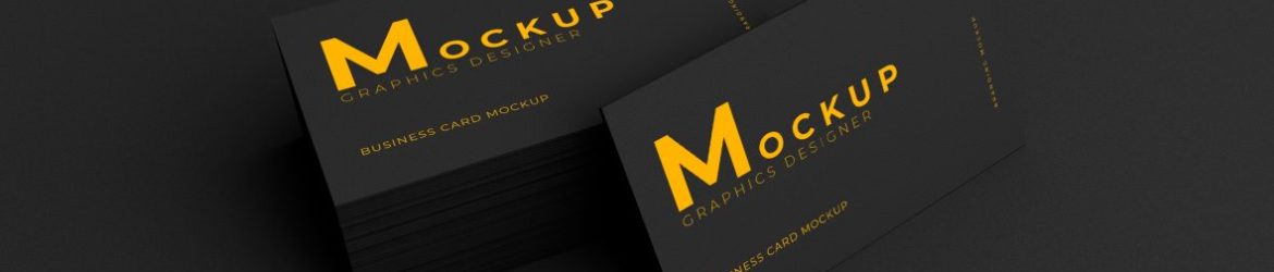 Black Business Card Mockup