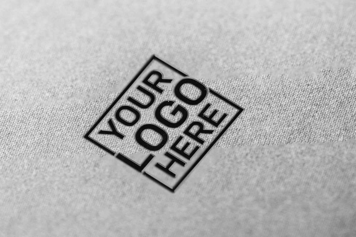 Black Embroidered Logo Mockup
