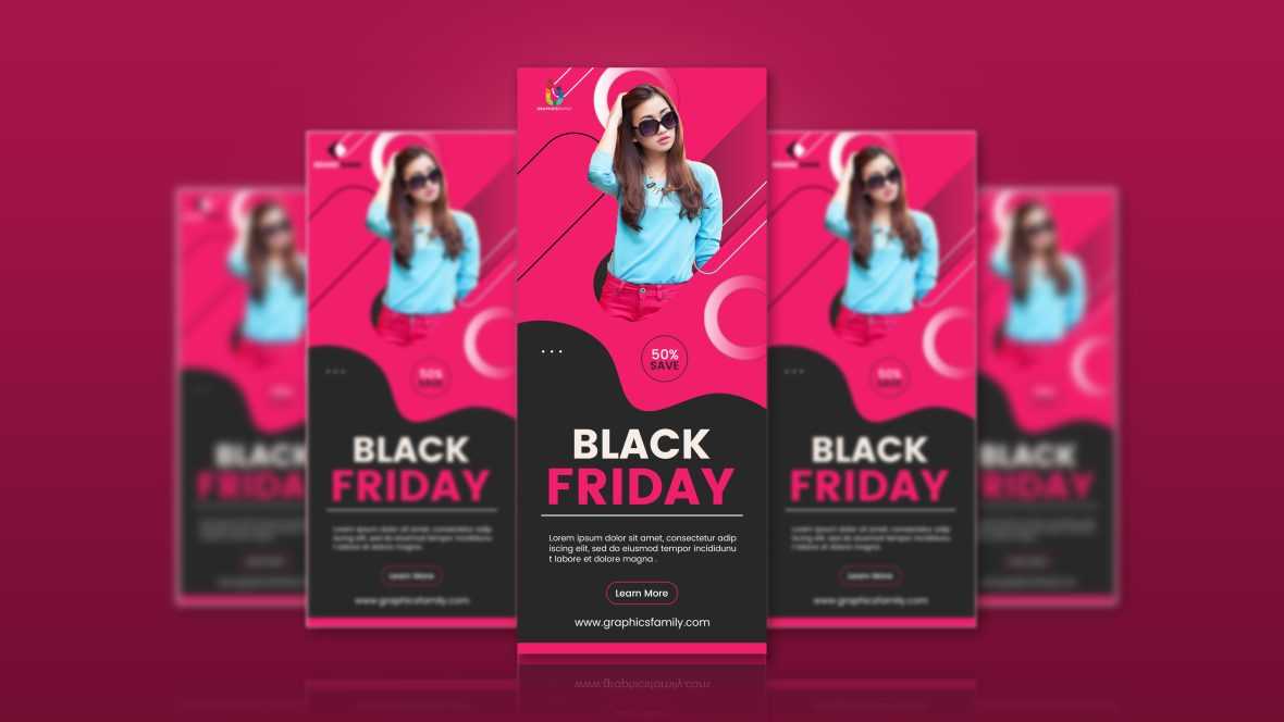 Black Friday Sale Roll Up Banner Design