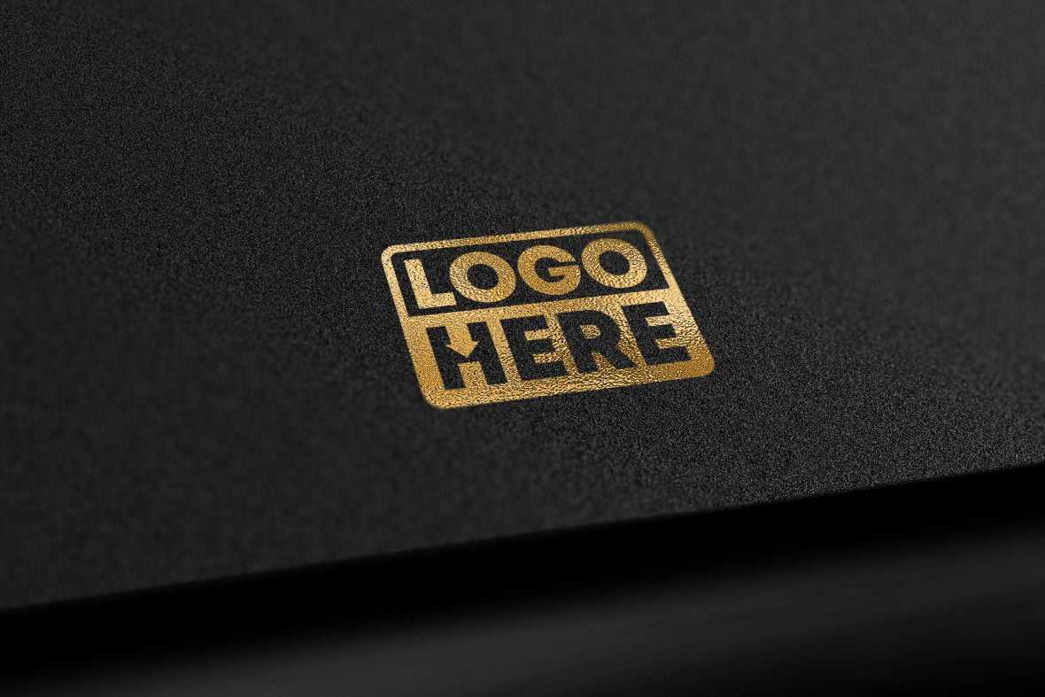 Black Gold Elegant Logo Mockup