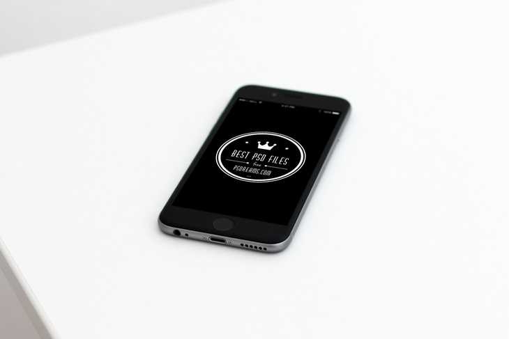 Black iPhone 6 Free Mockup