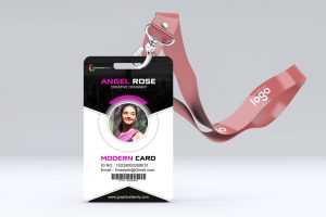 Black Modern Id Card Design