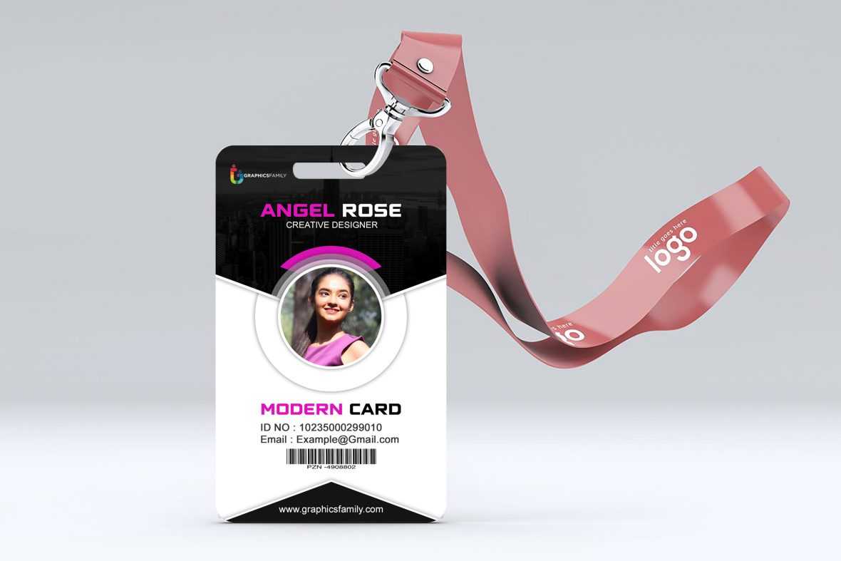 Black Modern Id Card Design