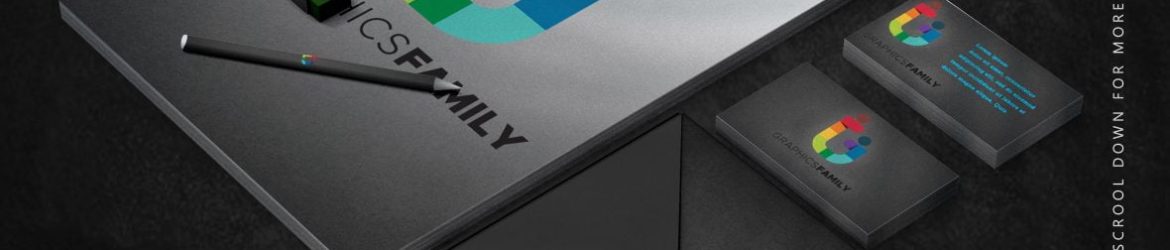 Black Stationery Branding Mockup