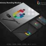 Black Stationery Branding Mockup