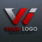Black Wall Logo Design Mockup - Download Grátis Black Wall Logo Design Mockup