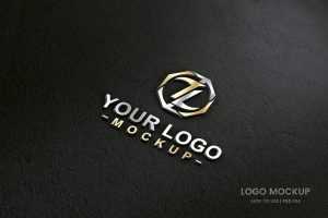 Black Wall Logo Mockup