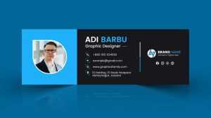 Blue and Black Email Signature Design