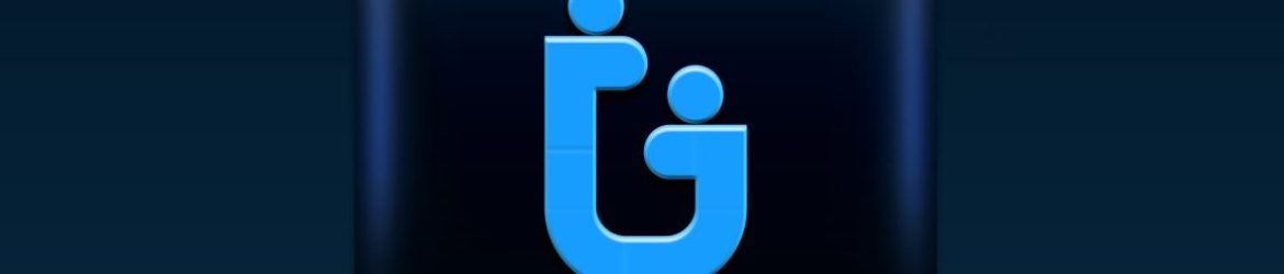 Blue and White 3D Icon Logo Mockup