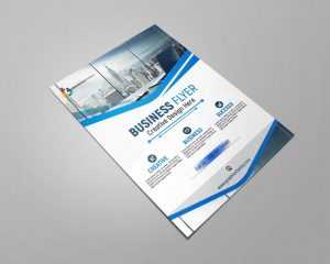 Blue and white business brochure