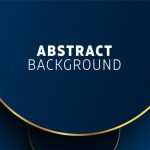Blue Background with Golden Circles Free Vector
