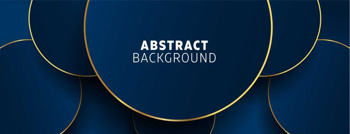 Blue Background with Golden Circles Free Vector