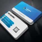Blue modern business card professional template