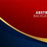 Blue, Red and Golden Abstract Background Template
