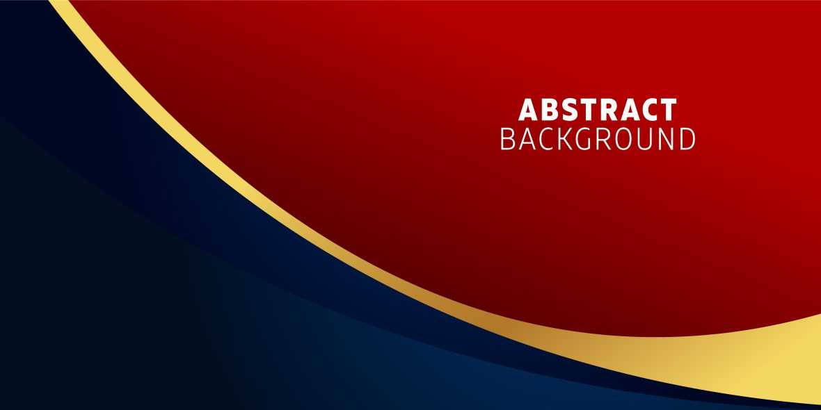 Blue, Red and Golden Abstract Background Template