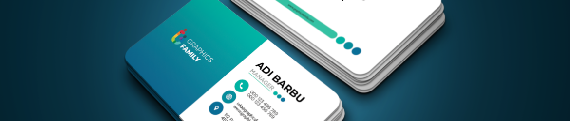 Blue Turquoise Business Card Design Template