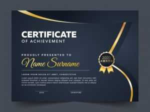Blue with Golden Line and Ribbon Certificate of Appreciation Design