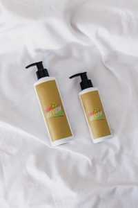 Body And Hair Wash Bottles Designs Mockup
