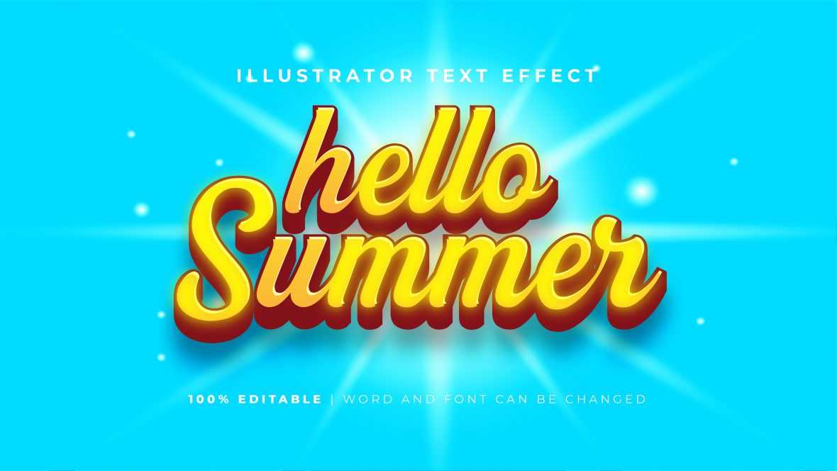 Bold Glowing Yellow Text Effect