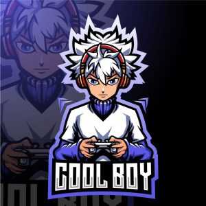 Boy Gaming Logo Template, Mascot, Esport