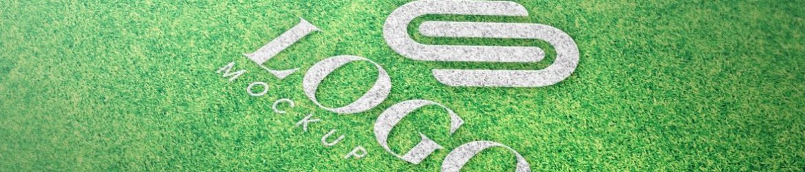 Branding Logo Mockup with Green Background