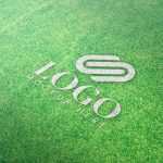 Branding Logo Mockup with Green Background - Download Grátis Branding Logo Mockup with Green Background