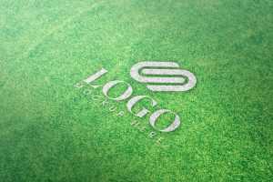 Branding Logo Mockup with Green Background