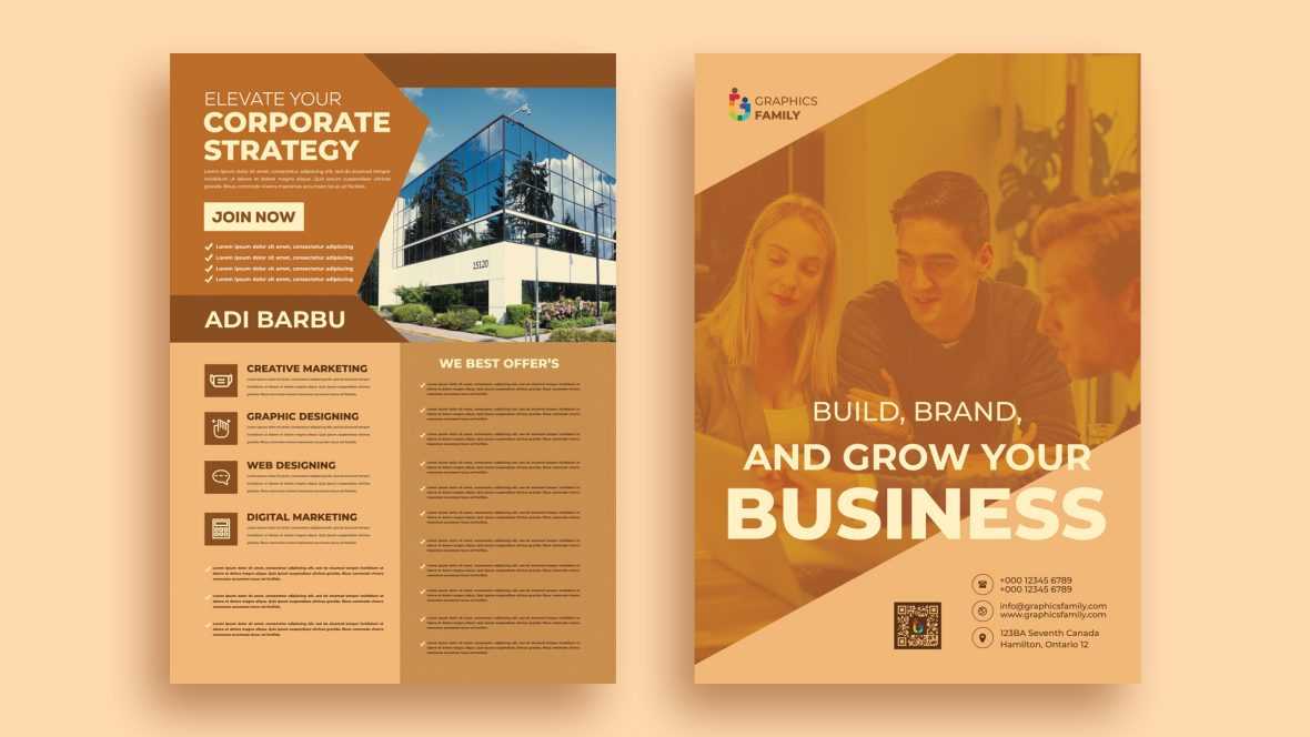Brochure template PSD image