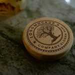 Brown Wooden Coaster Logo Mockup