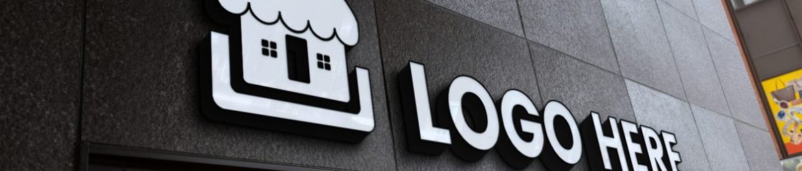 Building Logo Sign Mockup