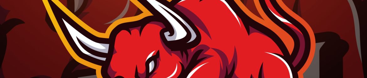 Bull Mascot Gaming Logo Template