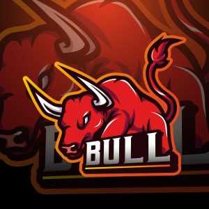 Bull Mascot Gaming Logo Template