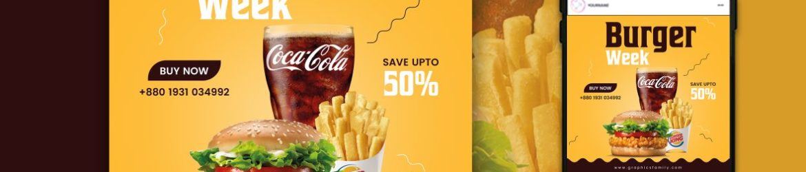 Burger&Coke Instagram Post Design