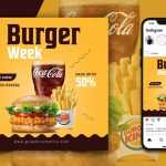Burger&Coke Instagram Post Design
