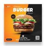 Burger Instagram Post Design Template