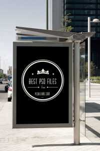 Bus Stop Billboard Mockup