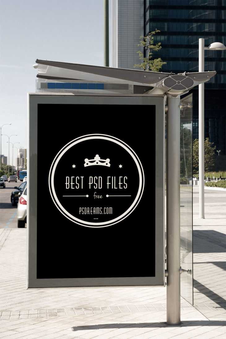 Bus Stop Billboard Mockup